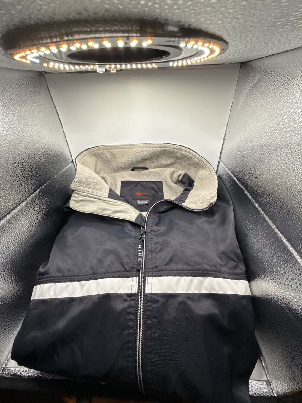 Vintage Nike Fleece Lined Windbreaker Jacket Black Size XL